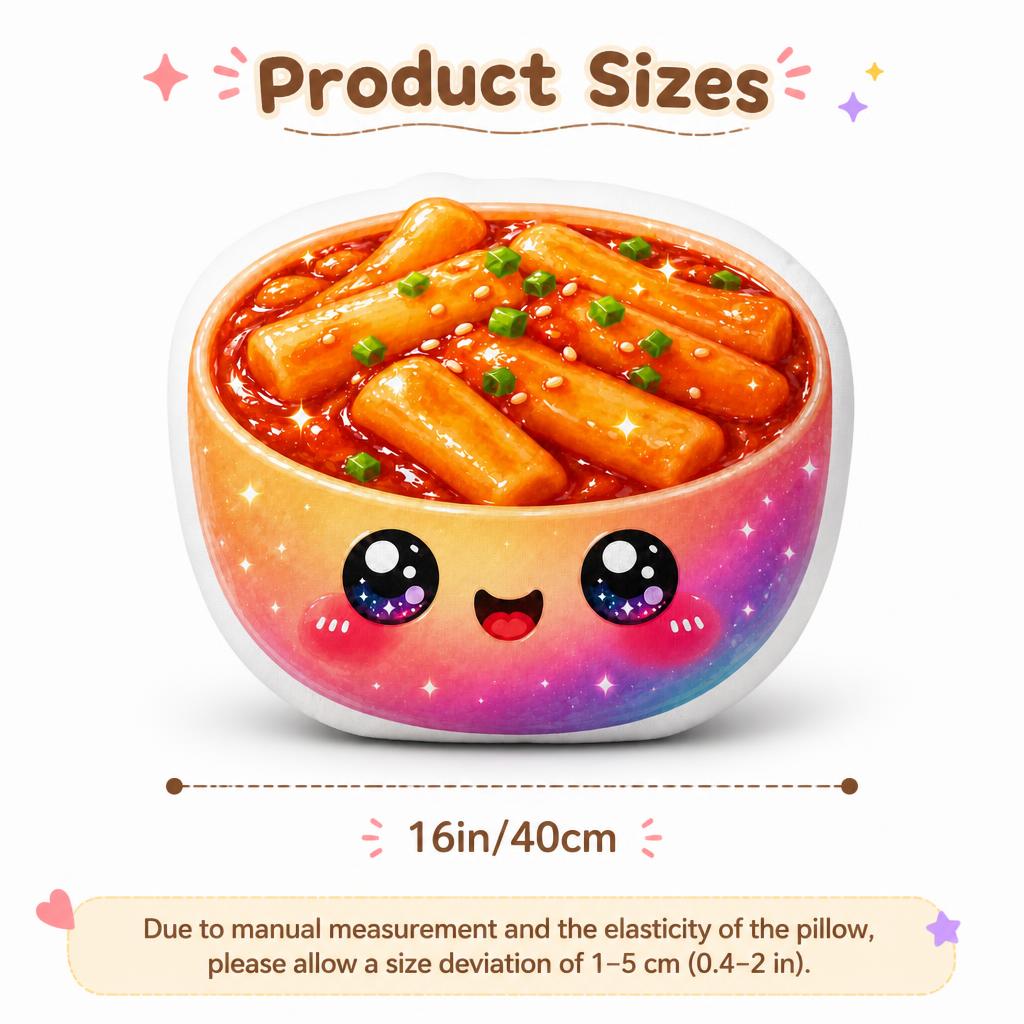 Bantal Plush Tteokbokki Kawaii - Tteokbokki Rice Cake ulasan dan harga