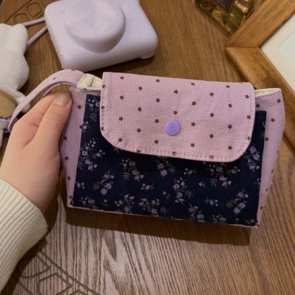 Tas Rias Motif Bunga Ungu Polk - Korean Lifestyle & Kids Boutique ulasan dan harga