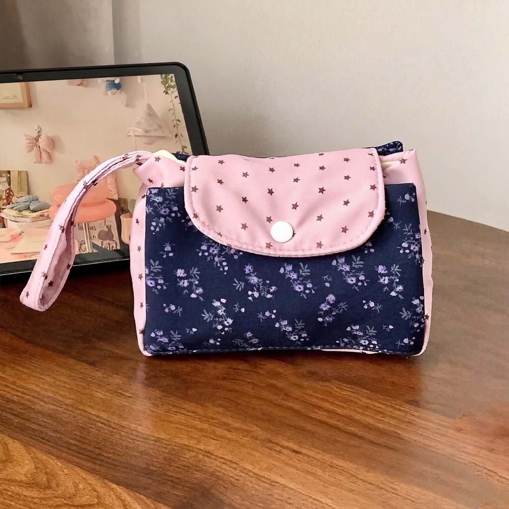 Tas Rias Motif Bunga Ungu Polk - Korean Lifestyle & Kids Boutique ulasan dan harga